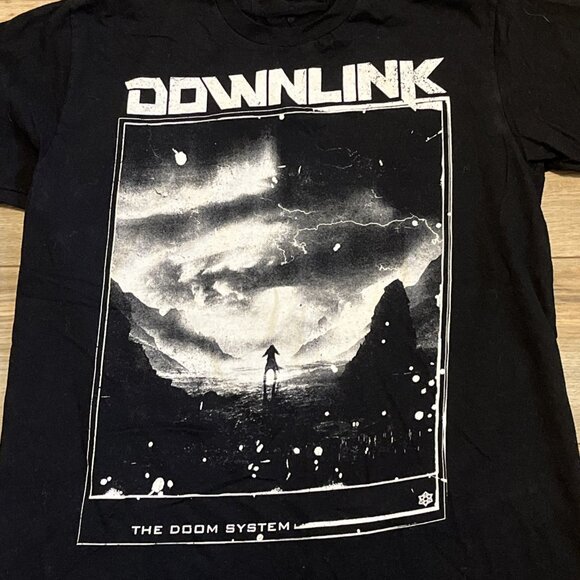 Downlink The Doom System 2019 Band T Shirt Adult SZ MEDIUM Black Dubstep Concert - Picture 2 of 8